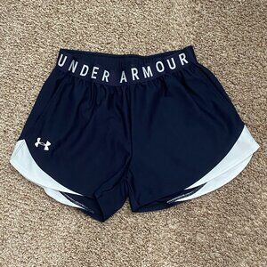 Under Armour Women's Play Up 3.0 Shorts - Navy & White - Size XS